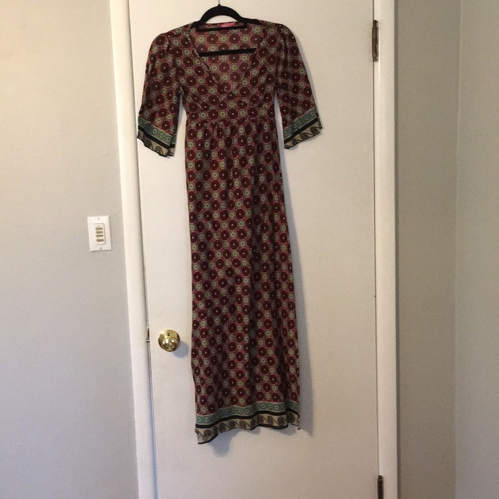 Funky patterned hippie dress size M